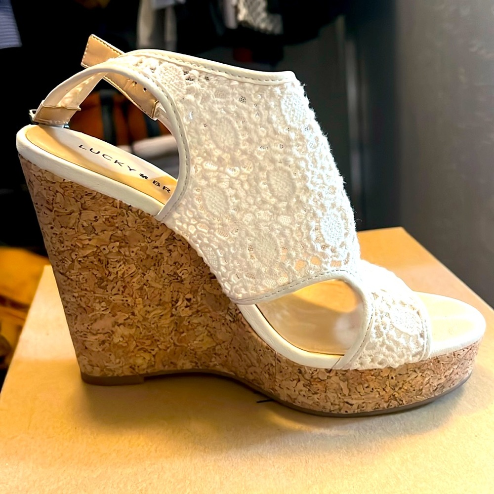Lucky brand lace wedges